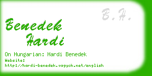 benedek hardi business card